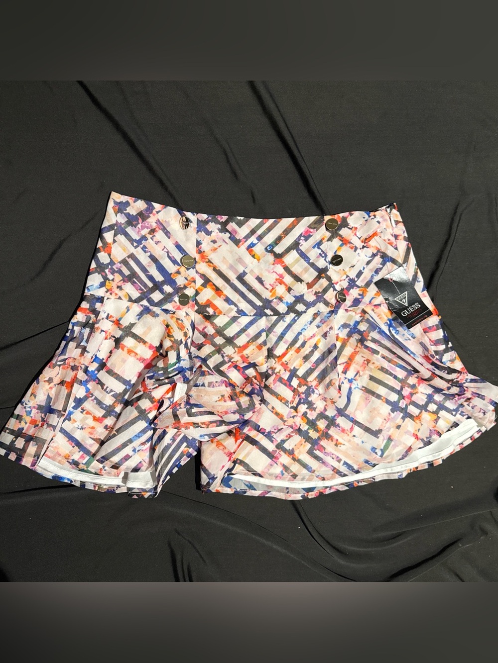 New Guess Marciano High Waisted Rise Dressy Multicolor shorts 6 M